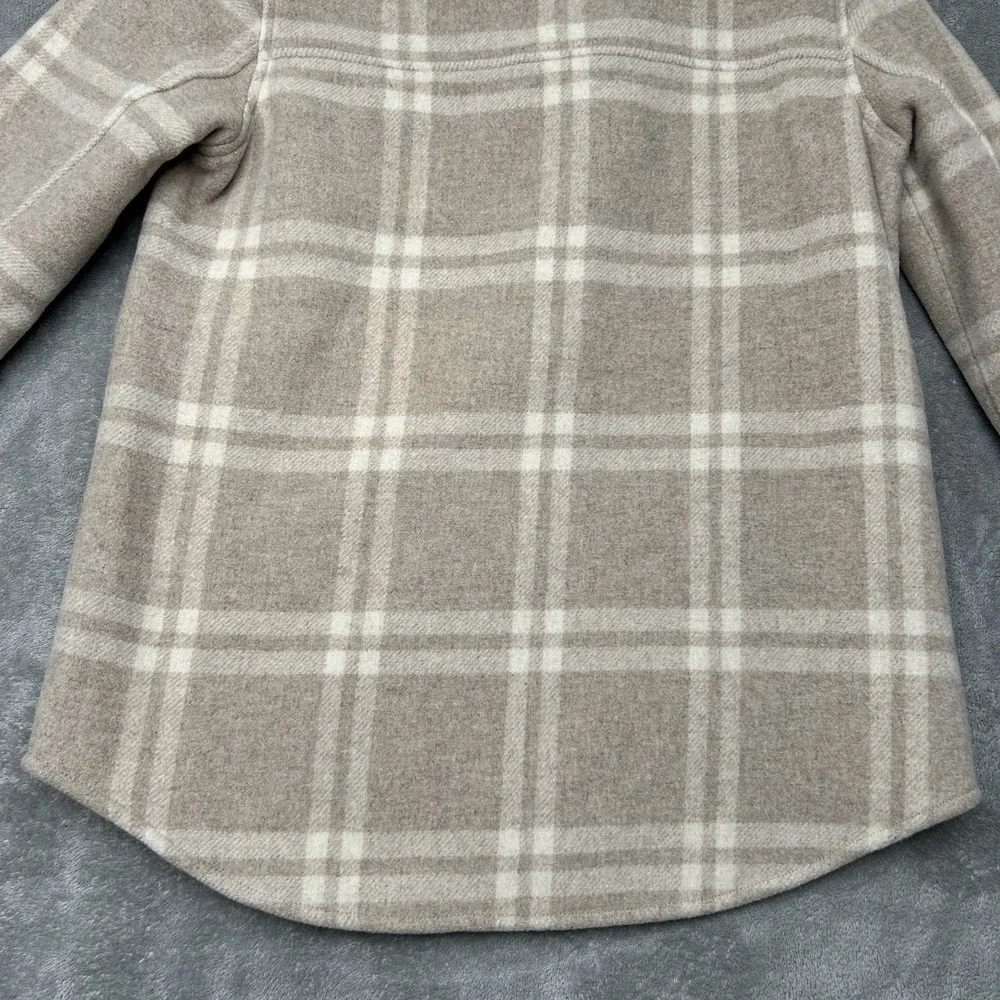 Everlane Mens Shirt Shacket Heavyweight Overshirt Plaid Shirt Sz Small Tan Beige
